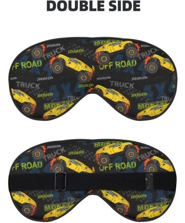 Monster Truck Sleep Eye Mask - Soft Blindfold with Elastic Strap for Travel & Night Sleep - Buy Online on GoSupps.com