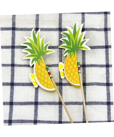 10 Pcs Wedding Decor Cupcake Toppers Cupcake Topper Decorations Cupcake Picks Cupcake Sticks Cupcake Pick Sticks Paper Cup Hawaii 3d Bamboo Yellow medium - Buy Online on GoSupps.com