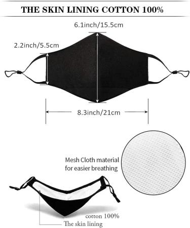 6-Pack Unisex Cotton Cloth Fabric with Adjustable Ear Loops and Replacement Filters in Mix-colors - Buy Online on GoSupps.com