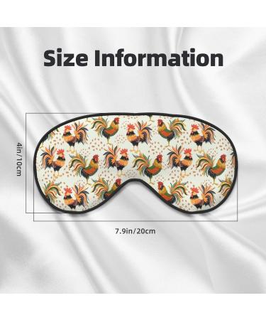 Colorful Roosters Sleep Mask | Adjustable Double-Sided Eye Mask | Soft Sleeping Eye Covers for Perfect Shading & Reduced Eye Edema - Shop Now - Buy Online on GoSupps.com