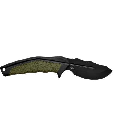 Camillus 19287 HT-8.5 Hunting Knife - 8.9cm Aus-8 Steel Blade with Ballistic Nylon Sheath | Durable GFN/TPE Handle | Black/Green | International Shipping Available - Buy Online on GoSupps.com