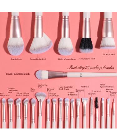 BS-MALL Premium Synthetic Makeup Brush Set - Foundation Concealers & Eye Shadows - Pink Gift Set for Flawless Beauty - Buy Online on GoSupps.com