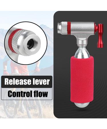 CO2 Inflator Kit with 10 x 16g Cartridges for Presta and Schrader Valves | Bike Tire Pump for Mountain & Road Bicycles with Insulated Sleeve - Buy Online on GoSupps.com