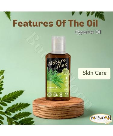 bonballoon Nature Max Cyperus Oil Natural Cold Pressed Undiluted Premium Pure For Skin Care Halal (1 Pack 2.70 oz / 80 ml)  - Buy Online on GoSupps.com