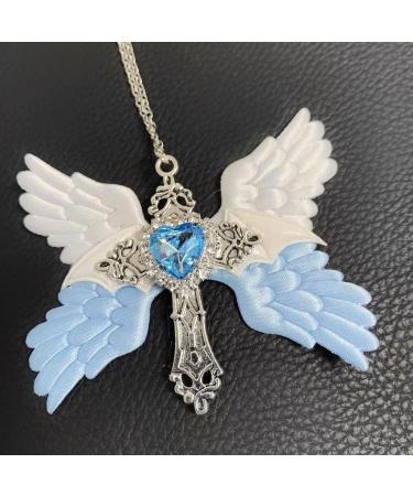 Oralgos Vintage Angel Wing Necklace - Handmade Gothic Crucifix Collar for Couples - Everyday Wear - Buy Online on GoSupps.com