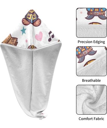 Animal Corsairs Hair Towel 2 Pack - Super Absorbent Quick Dry Hair Turbans for Women & Girls | Ideal Hair Drying Solution - Buy Online on GoSupps.com