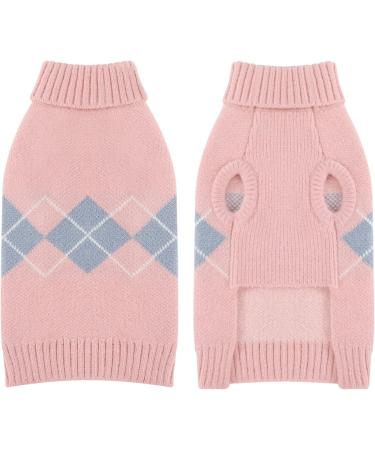 Warm Pink Dog Sweater Vest | Soft Knitted Wool Winter Coat for Cats & Dogs | Cozy Pet Jacket & Sweater Clothes - Buy Online on GoSupps.com