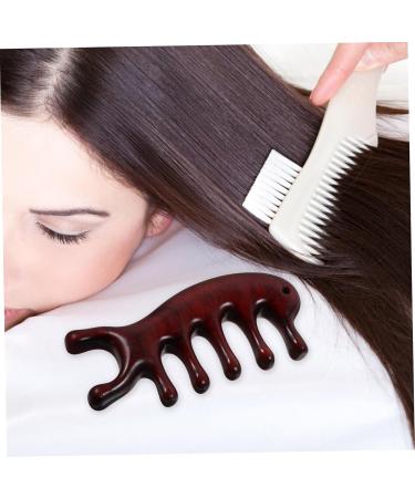 Healeved Sandalwood Gua Sha Comb - Antistatic Scalp Massage Brush for Women | Eco-Friendly Hair Tool 11x5x1.5cm | International Shipping Available - Buy Online on GoSupps.com