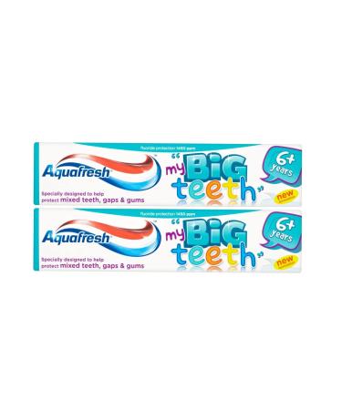 2X Aquafresh Big Teeth Toothpaste 6+ Years 50ml