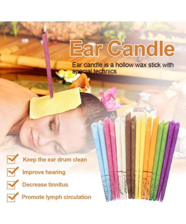 Vesaneae 16 Pcs Beeswax Ear Candles - 100% Natural & Non-Toxic | Scented Cones in 8 Colors | Fragrance Organic Plant Material | Hollow Cone Candles - Buy Online on GoSupps.com