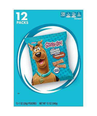 Kellogg's SCOOBY-DOO! Cinnamon Baked Graham Cracker Snacks - 12oz Box (12 Pouches) - Buy Online on GoSupps.com