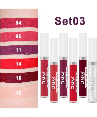 Matte Lipstick Sets Lip Gloss Set Makeup Waterproof Liquid Lipsticks For Women Long Lasting Red Lipstick- 5 Pcs Liquid Lip stick + 1Pcs Lip Plumper (1) Lipstick-2 - Buy Online on GoSupps.com