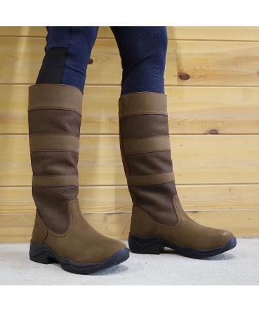 One Stop Equine Shop BasEQ Lindsey Women's Back Zip Lifestyle Boots 7 Brown - Premium Equestrian Footwear - Buy Online on GoSupps.com