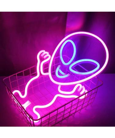 Alien Pink Neon Light | LED Astronaut Wall Art & Party Decoration | Gaming Setup & Christmas Night Light - Buy Online on GoSupps.com
