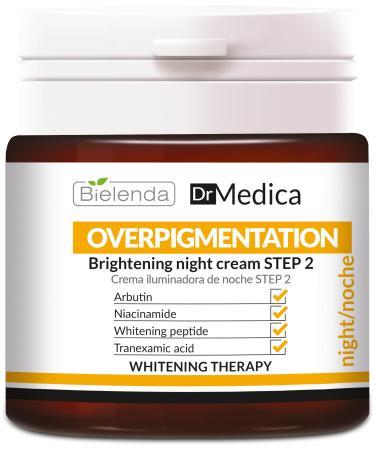 Bielenda Dr Medica Night Lightening Cream Overpigmentation Step 2, Reduces the Risk of New Discolorations, 50 ml