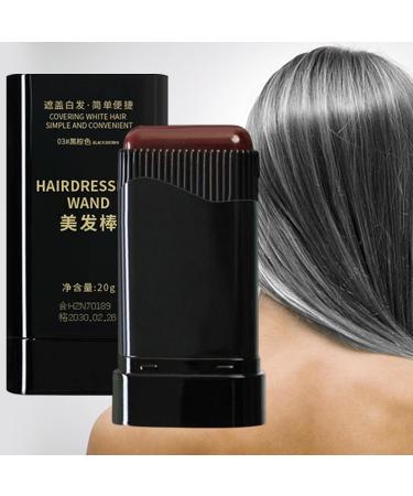 B ton De Teinture Capillaire Portable Peigne De Teinture Capillaire Temporaire Stick De Couverture De Cheveux Gris Retouche Racines Cheveux Pour Barbe Racines D frisage Hommes Femmes Quotidien marron noir - Buy Online on GoSupps.com