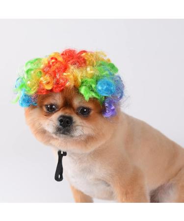 Funny Dog & Cat Role Play Wigs for Halloween & Christmas - Colorful Pet Costumes for Small Medium & Large Dogs - Buy Online on GoSupps.com