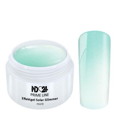 Prime Line - Uv Led Effect Gel Solar Glimmer Mint Color Color Green - Made in Germany - 5ml