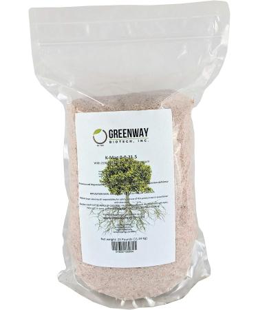 Greenway Biotech Inc. Sul-Po-Mag 0-0-21.5 Sulfate of Potash Magnesia (K-Mag) (2X 25 Pounds)