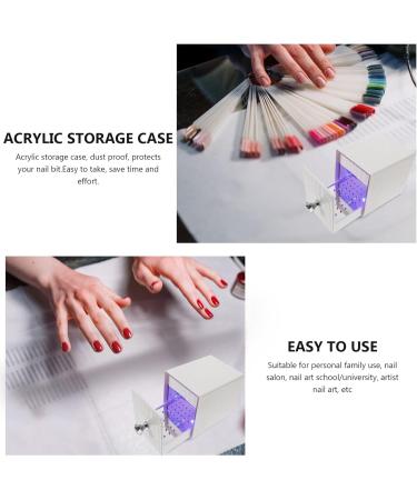 Nail Polish Storage Nail Bits Nail Art Tool Nail Tools Para U as Nail Stuff Organizer Manicure Drill Holder Nail Art Bits Holder White Acrylic Manicure Tools Vertical 12x8.5cm White - Buy Online on GoSupps.com