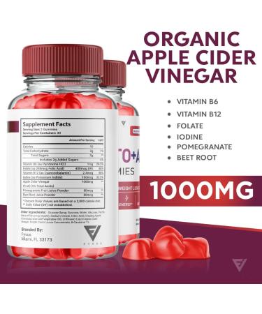 (3 Pack) Ace Keto ACV Gummies for Advanced Weight Loss - Keto + ACV 525mg Apple Cider Vinegar Gummies with Beet Root, Folate, and Vitamin B12 - 180 Gummies - Buy Online on GoSupps.com