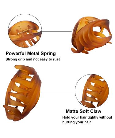 6 Pack Large Hair Claw Clips for Thick Hair - Strong Matte Flower Jaw Clips for Women, Girls, Kids - Non Slip Hair Clamps with Gift Box - 3.25 Inch (Multi-color) - Buy Online on GoSupps.com
