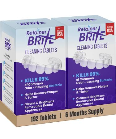 Retainer Brite Retainer brite -6 months supply- 2 boxes pack -192 tablets , 192 Count - Buy Online on GoSupps.com
