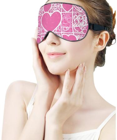 Soft Adjustable Sleep Mask | Comfortable Eye Cover for Travel & Relaxation - Love Heart Design for Men & Women - Buy Online on GoSupps.com