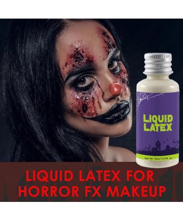 Liquid Latex Makeup | 50ml Liquid Latex Cosmetic Product - Realistic Material for Scars Halloween Makeup Themed Events and Photography Models - Buy Online on GoSupps.com
