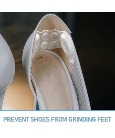 4 Pairs Silicone Heel Pads - Comfortable Wear-Resistant Heel Protectors for High Heels | Transparent Shoe Heel Liners & Foot Supplies - Buy Online on GoSupps.com