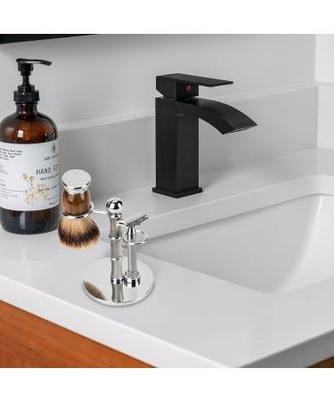 Linkidea Razor Holder Stand Stainless Steel Shaving Brush Holder with Non-Slip Base Creative Bamboo Shape Safety Shaver Kit Organizer for Shower Room Bathroom (Grey) - Buy Online on GoSupps.com
