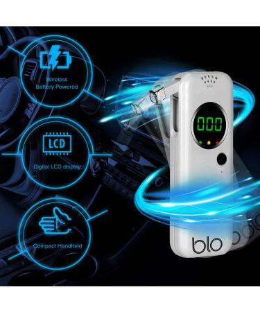BLO Alcohol Breathalyzer with Digital LCD Screen | Portable Breath Tester for Fast & Accurate BAC Results | Includes 10 Disposable Mouthpieces and Carry Bag - Buy Online on GoSupps.com