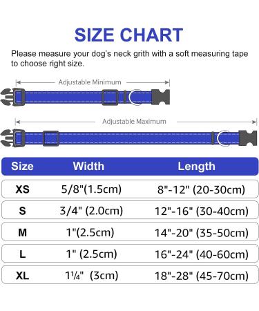 Joytale Reflective Dog Collar for Large Dogs - Royal Blue (Pack of 1) | Durable & Comfortable | International Shipping Available - Buy Online on GoSupps.com