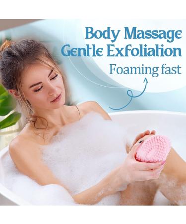 12 Pcs Silicone Body Scrubber Set - Exfoliating Bath Shower Brush for Sensitive Skin - Green, Blue, Pink - Men, Women, Kids - Buy Online on GoSupps.com