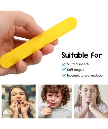 Tongue Muscle Training Device - Plastic Resin Swallowing Treatment for Kids | Daily Use Tongue Tip Trainer (Yellow) - Buy Online on GoSupps.com