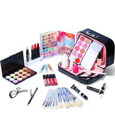 Voiakiu Complete Make-Up Set | All-in-One Starter Kit for Beginners & Pros | Includes Lip Gloss Eyeshadow Brushes | Perfect Gift Set for Girls - Buy Online on GoSupps.com