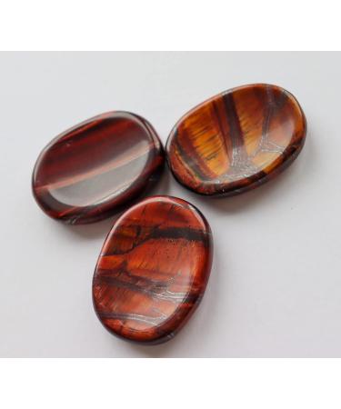 Red Tiger Eye Crystal Worry Stone - Meditation Stress Relief Gift - Healing Energy Reiki Chakra - Buy Online on GoSupps.com