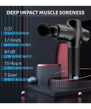 DACORM Deep Tissue Massage Gun for Athletes - Powerful Percussion Therapy (Black) - Buy Online on GoSupps.com