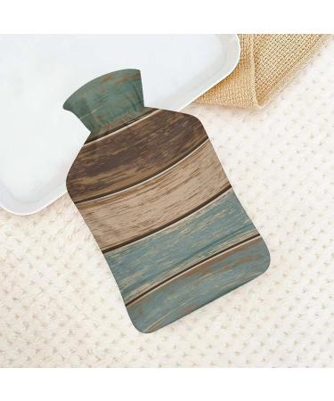 Buy Wood Texture Hot Water Bottle with Lid - Rubber Hot Water Bag for Pain Relief Cramps Foot Warmer & Therapy - Buy Online on GoSupps.com