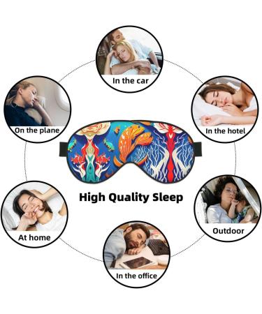 Colorful Tropical Sea Fish Soft Sleep Eye Mask | Breathable Eye Patch for Women | Perfect for Travel & Relaxation - Buy Online on GoSupps.com
