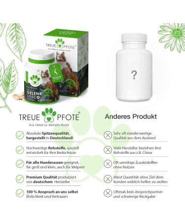 Loyaltypfote Joint Tablets for Dogs - 100 Count Made in Germany | MSM Green Lipped Mussel & Devil's Claw - 6 Month Supply - High Acceptance - Buy Online on GoSupps.com