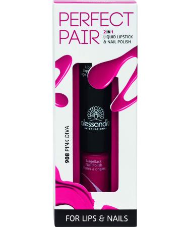 alessandro Perfect Pair 2in1 Lipstick & Nail Polish Pink Diva 10 g