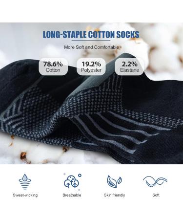 Niofind Sneaker Socks for Men & Women - 6 Pairs Breathable Cotton Sports Socks (Black White Grey) - Short Running Socks Unisex Size 37-42 - Buy Online on GoSupps.com