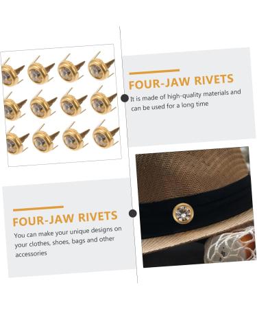 COHEALI 150 Pcs Four Claw Drill Nail Brass Fittings Leather Studs -jaw Iv Diy Cloth Material Degreasing Shoe Goldenx3pcs 0.6X0.6CMx3pcs - Buy Online on GoSupps.com