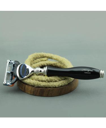 Haryali London 5-Part Men's Shaving Set - 5 Razors Synthetic Brush Stand & Soap | Perfect Grooming Gift - Buy Online on GoSupps.com