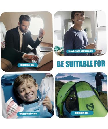 Travel Toothbrush Set - 2PCS 3 in 1 Kit with Refillable Toothpaste Tube & Case | Portable Toothbrush for Travel Camping Business Trips - Buy Online on GoSupps.com