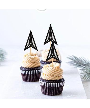 Ercadio 24 Pack Military Emblem Cupcake Toppers Silver Black Air Force Cupcake Picks Army Navy Cake Toppers Air Force Emblem Theme Retirement Birthday Party Cake Decorations Supplies Pattern 5 - Buy Online on GoSupps.com