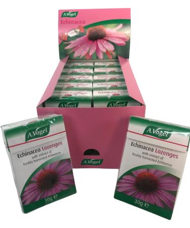 A.Vogel Echinacea Lozenges | Extract of Freshly Harvested Echinacea | Blend of Other Herbs | Suitable for Vegetarians | 12 Packs of 30g (360g) 30 g (Pack of 12) - Buy Online on GoSupps.com