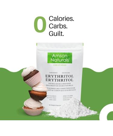 Erythritol Powdered Sweetener 1 lb / 454 g / 16 oz - Confectioners Natural Sugar Substitute No Calorie Sweetener Non-GMO Gluten free. 454 g (Pack of 1) - Buy Online on GoSupps.com