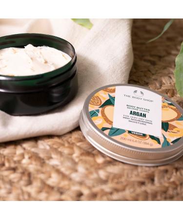 The Body Shop Argan Body Butter 6.75 oz - Nourishing Vegan Skincare for Very Dry Skin - Buy Online on GoSupps.com